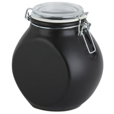Nigella 1.5L Black Storage Jar