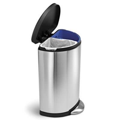 simplehuman Stainless Steel Semi-round Recycle Bin