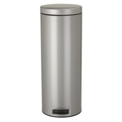 Brabantia 20L Metallic Grey Slimline Pedal Bin