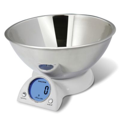 Salter Stainless Mixing Bowl and White Scale