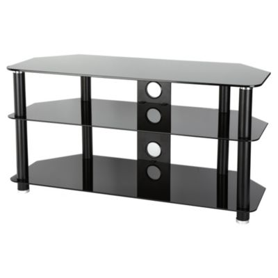 Statutory SandC Black Glass TV Stand for TVs up to 42`