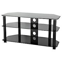 SandC Black Glass TV Stand for TVs up to 42`