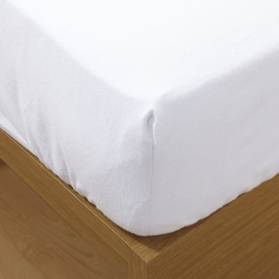 Tu White Brushed Cotton Fitted Sheet