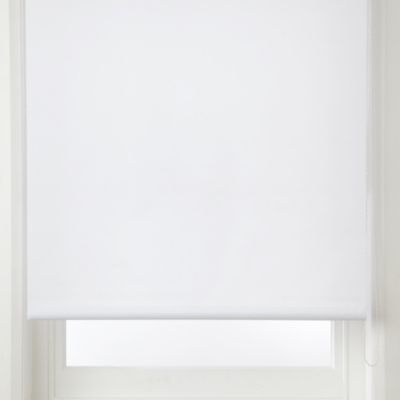 White Straight Edge Roller Blind