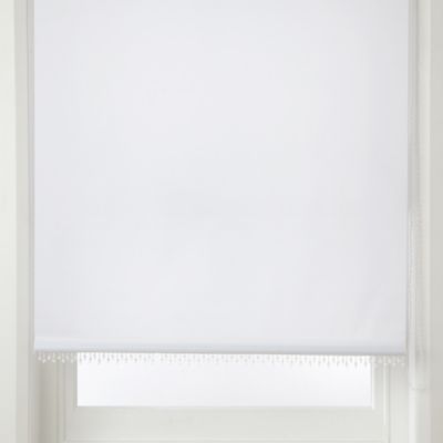 White Clear Beaded Roller Blind