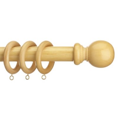 Natural 3m Curtain Pole