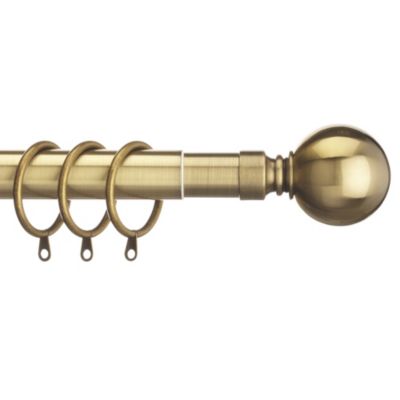 Homestyle Steelworks Adjustable Antique Brass Curtain Pole