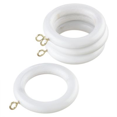 Homestyle Kingswood White Curtain Rings 4-pack