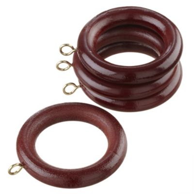 Homestyle Kingswood Walnut Curtain Rings 6-pack