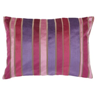 Tu Purple Velvet Stripe Cushion