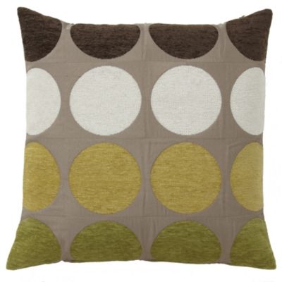 Tu Green Chenille Big Spot Cushion
