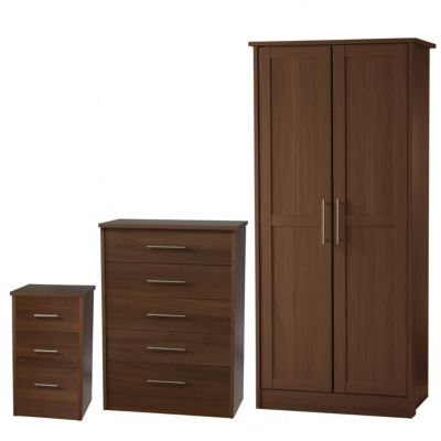 Delta Walnut 2-door Wardrobe Package