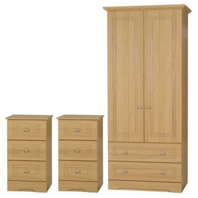 Consort Dorset Wardrobe   2 Bedside Cabinets Package