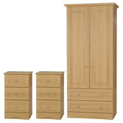 Dorset Wardrobe + Bedside Cabinet Package