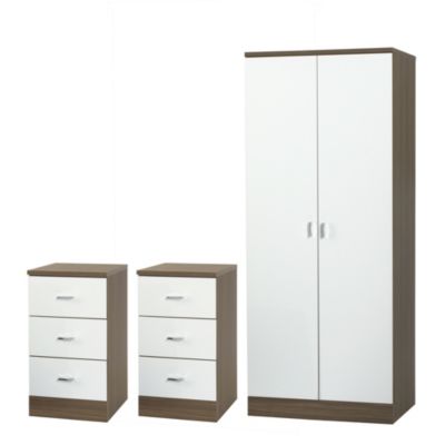 Consort Nebraska Wardrobe   2 Bedside Cabinets Package