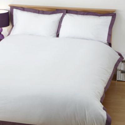 Home Collection 100% Egyptian Cotton Grape Flanged Bed Linen Set