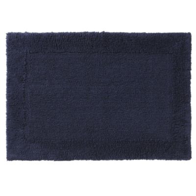 Home Collection Inky Blue Deep Pile Bath Mat