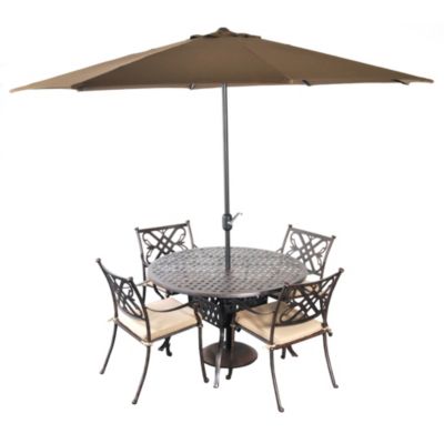 Trieste 150cm Round Cast 6-seater Garden Set