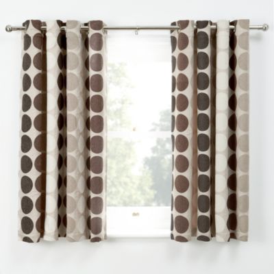 Chenille Spot Natural Curtains 121840250