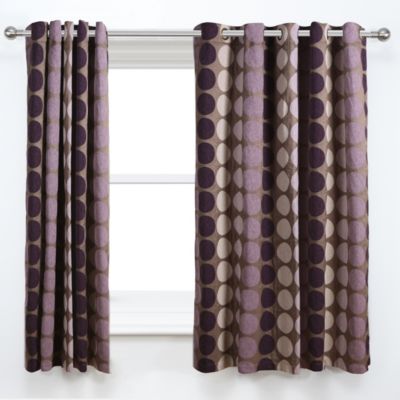 Tu Chenille Mauve Spot Curtains