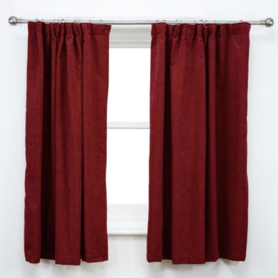 Tu Plain Red Chenille Curtains