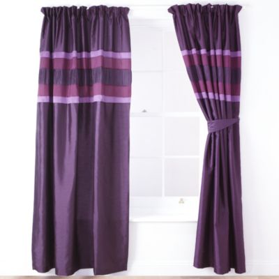 Tu Purple Panel Pencil Pleat Curtains 121873107