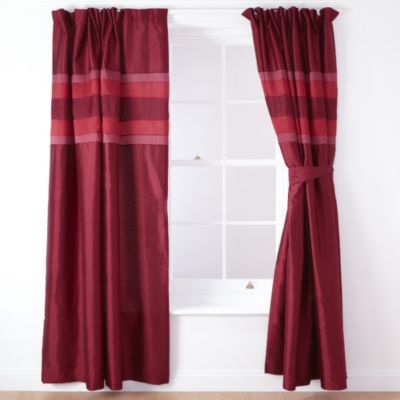 Tu Red Panel Pencil Pleat Curtains 121873481