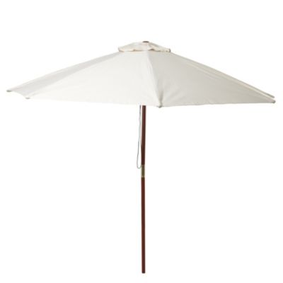 2.7m Beige Wooden Parasol