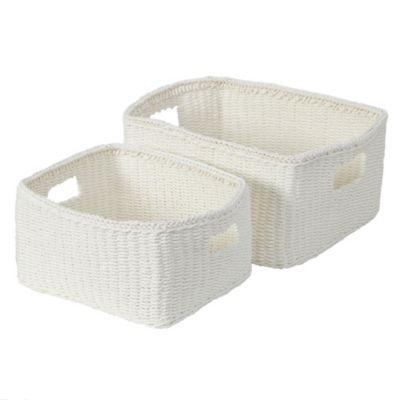 Sainsbury's Paper Rope Storage Crates - Set Of 2
