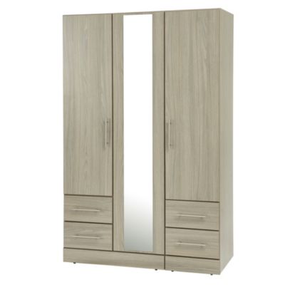 Ellis 3-door 4-drawer Central Mirror Wardrobe