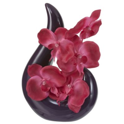 Tu Sculpture with Pink Orchids
