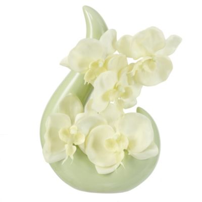 Tu Sculpture with Cream Orchids