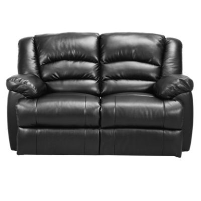 Rosa Regular Black Advantage Leather Recliner Sofa