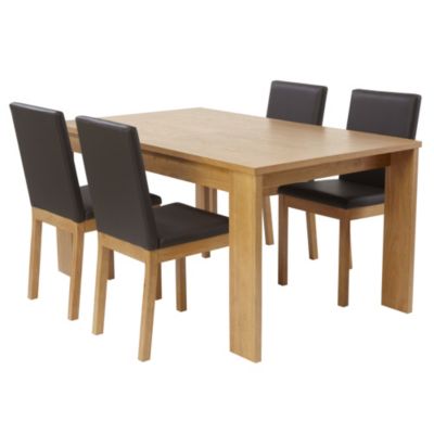 Sussex Oak Veneer Extending Dining Table