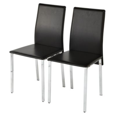 Kayla Black Dining Chairs Pair