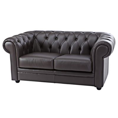 Raffaella Large Black Leather Sofa