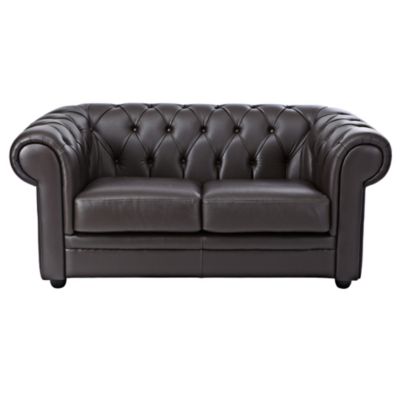 Raffaella Regular Chocolate Leather Sofa