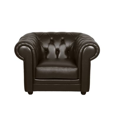 Raffaella Chocolate Leather Chair