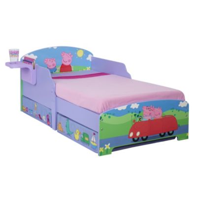 Peppa Pig Toddler Bed with Bedside Shelf and Under-bed Storage