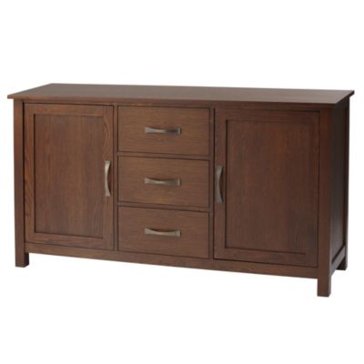 Dark Oak Veneer Large Sideboard