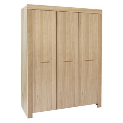 Melbourne Oak Veneer 3-door Wardrobe