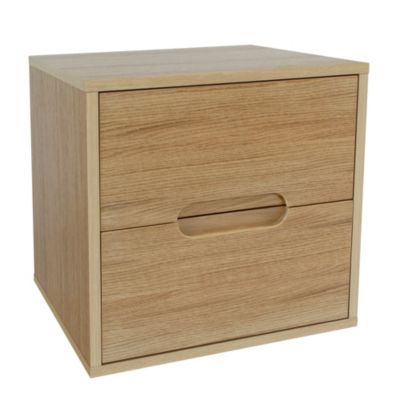 Brisbane Oak Veneer Bedside Cabinet