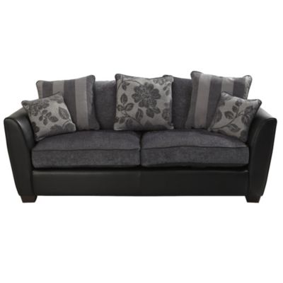 Nicola Black Large Sofa