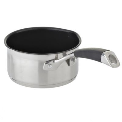 Cook's Collection Stainless Steel Straight Angle Non-stick 14cm Milk Pan