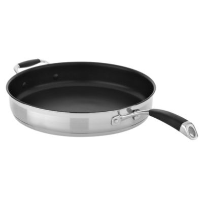 Cook's Collection Stainless Steel Straight Angle 32cm Frying Pan