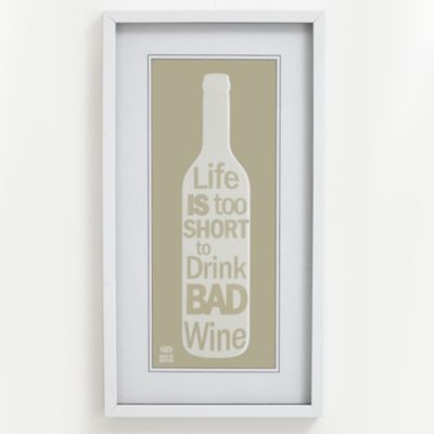 Wine Bottle Framed Art 67x36cm