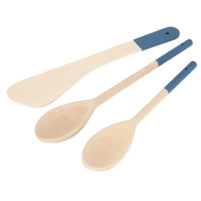 Sainsbury's Blue Handle 3-piece Utensil Set