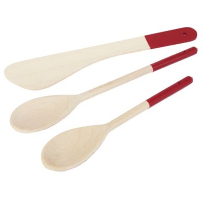 Sainsbury's Red Handle 3-piece Utensil Set