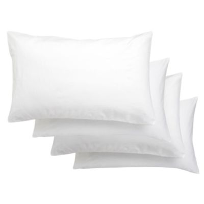 Tu Plain White Non-iron Pillowcase 4-pack