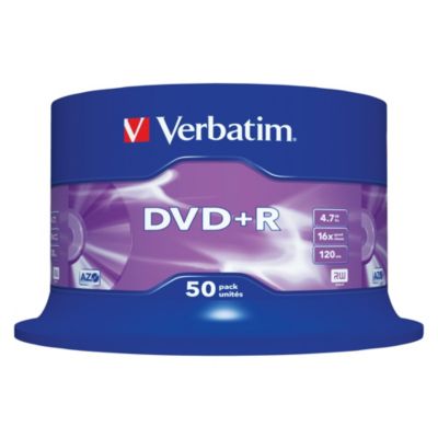 Verbatim Blank DVD+R Disks 50-pack